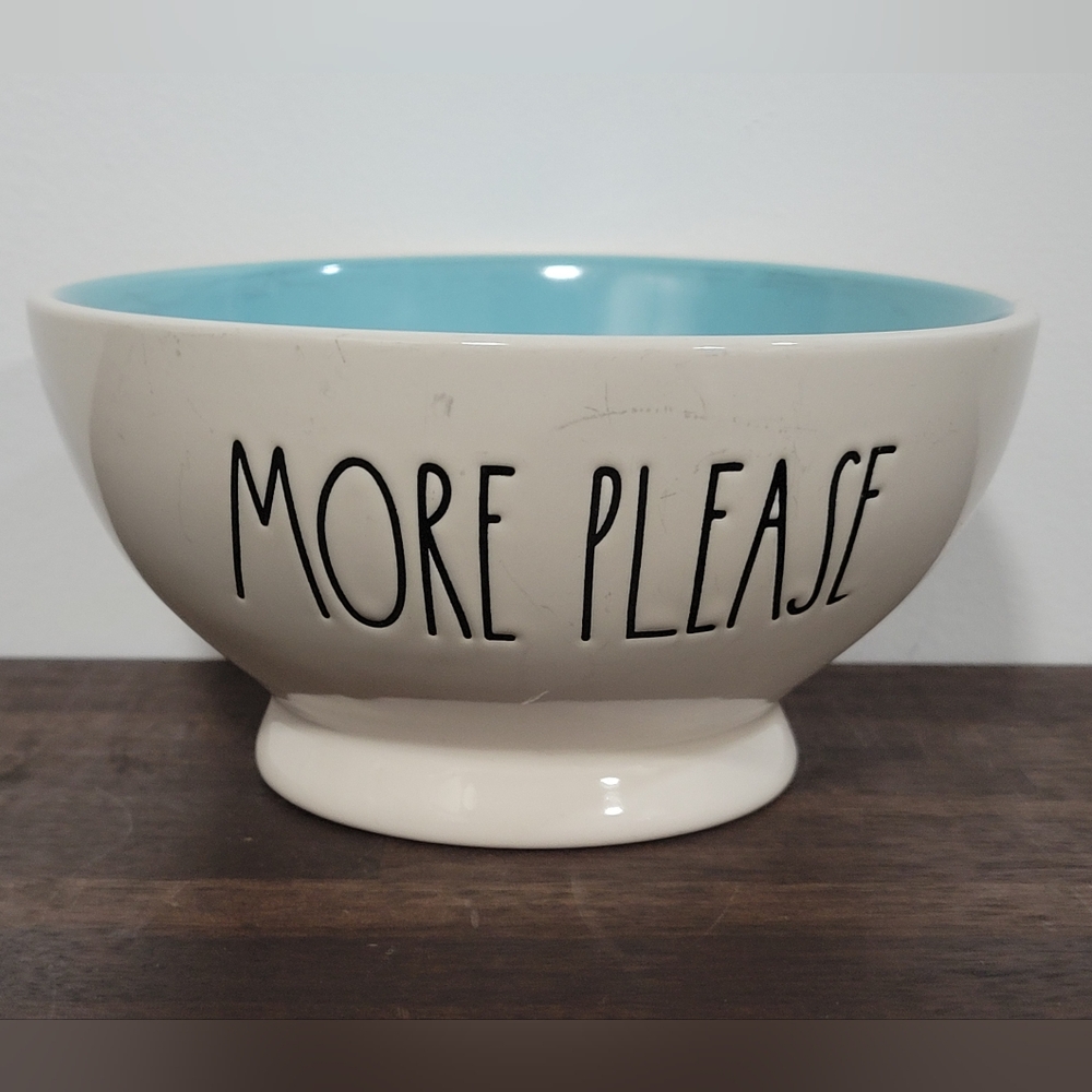 *USED* Rae Dunn Bowl with 'More Please' Text